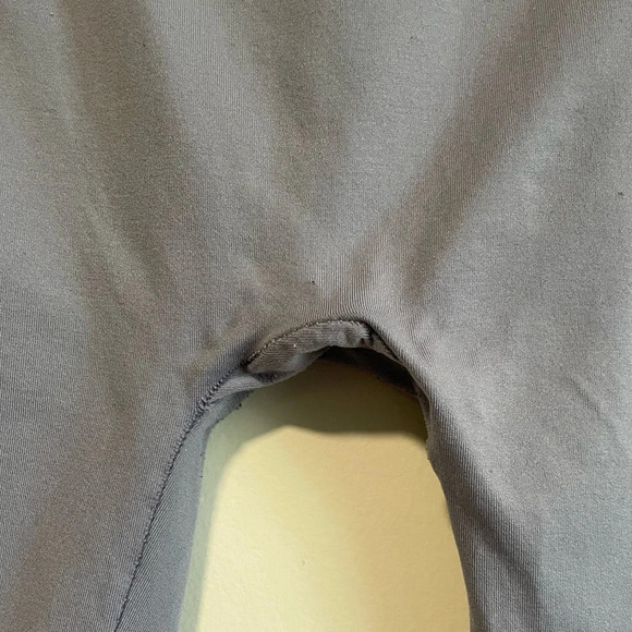 Gym Shark Fit Seamless Leggings - Grey w Black Waist Band -  Size Medium - Picture 11 of 11